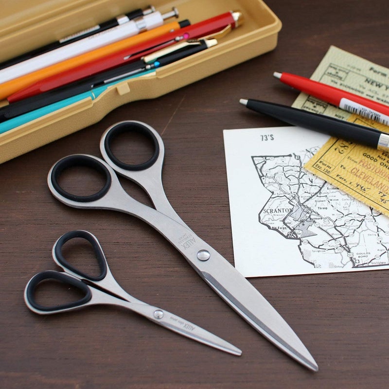 ALLEX\アレックス Japanese Office Scissors for Desk, Large 7.2" All Purpose Scissors, Made in JAPAN, All Metal Sharp Japanese Stainless Steel Blade with Non-Slip Soft Ring, Yellow - Image 3